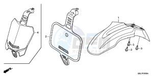 CRF50FE CRF50F Europe Direct - (ED) drawing FRONT FENDER