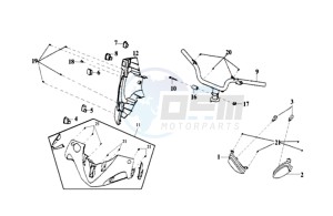 EURO MX 125 DUAL DISK 50 drawing HANDLEBAR / HANDLEBAR COVER / DASHBOARD