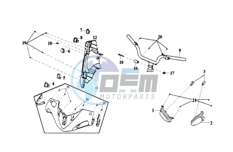 HANDLEBAR / HANDLEBAR COVER / DASHBOARD