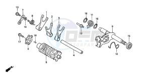 TRX400EX FOURTRAX 400 EX drawing SHIFT DRUM/SHIFT FORK (TRX400EXX-4)