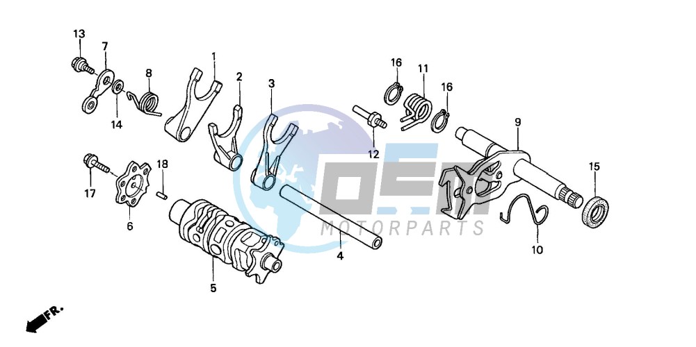 SHIFT DRUM/SHIFT FORK (TRX400EXX-4)