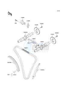 EN 500 C [VULCAN 500 LTD] (C6F-C9F) C8F drawing CAMSHAFT-- S- -_TENSIONER