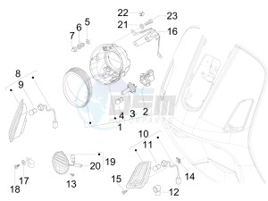 GTV 250 ie USA drawing Head lights - Turn signal lamps