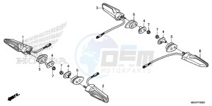 VFR1200XDLF CrossTourer - VFR1200X Dual Clutch 2ED - (2ED) drawing WINKER