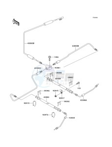 KAF 950 G [MULE 4010 TRANS4X4 DIESEL] (G9F-GAF) G9F drawing BRAKE PIPING