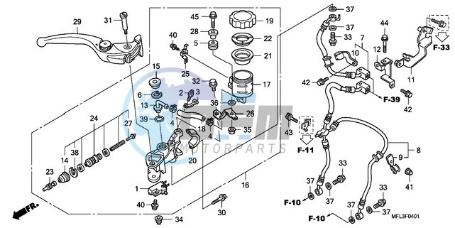 FR. BRAKE MASTER CYLINDER (CBR1000RA)