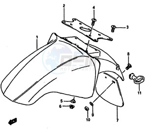 GSX-R750 (F-G-H) drawing FRONT FENDER