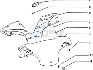 Zip 50 SP H2O Liquid cooling drawing Handlebars covers