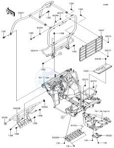 MULE SX 4x4 KAF400HJF EU drawing Guards/Cab Frame