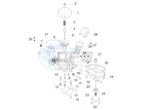 Sprint 50 4T 2V 25 kmh (EMEA) drawing Carburetor's components