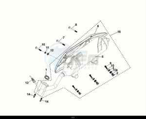 SYMPHONY CARGO 125 (AY12WA-EU) (E5) (M1) drawing EXHAUST MUFFLER