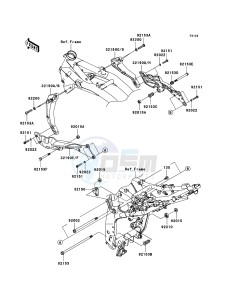 Z1000_ABS ZR1000C7F FR GB XX (EU ME A(FRICA) drawing Engine Mount