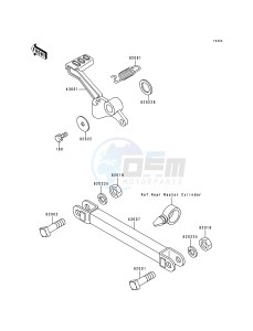 EX 250 F [NINJA 250R] (F6-F9) [NINJA 250R] drawing BRAKE PEDAL_TORQUE LINK