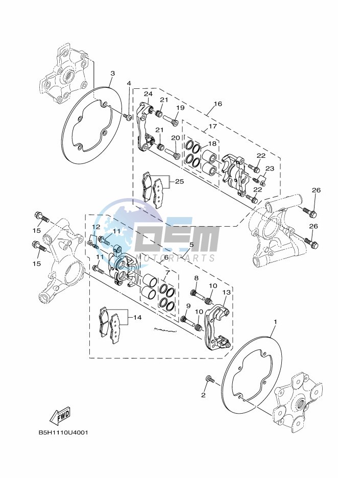 REAR BRAKE CALIPER