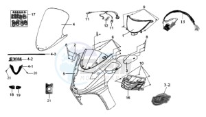 JOYRIDE 200i drawing HEADLAMP CPL  / FR PLATE