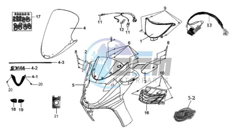 HEADLAMP CPL  / FR PLATE