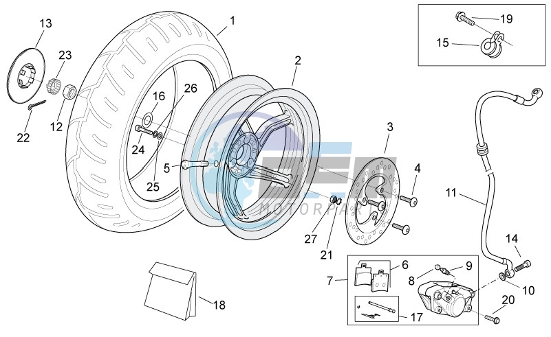 Rear wheel - disc brake