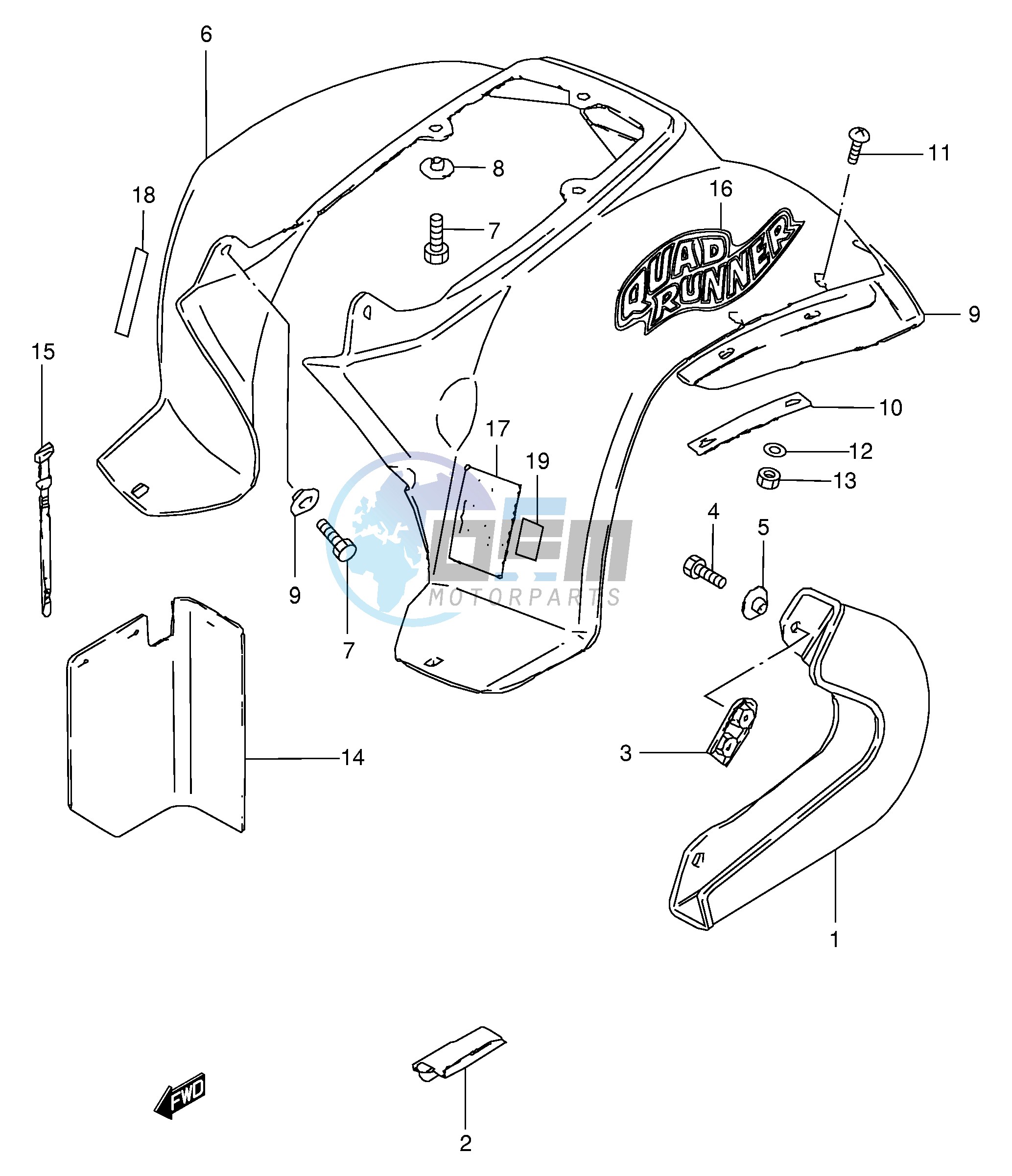 REAR FENDER (MODEL X Y)