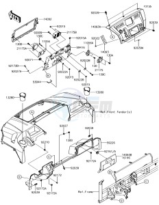 MULE PRO-DXT KAF1000BHF EU drawing Front Box