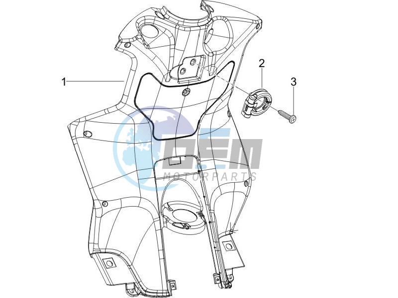 Front glove-box - Knee-guard panel