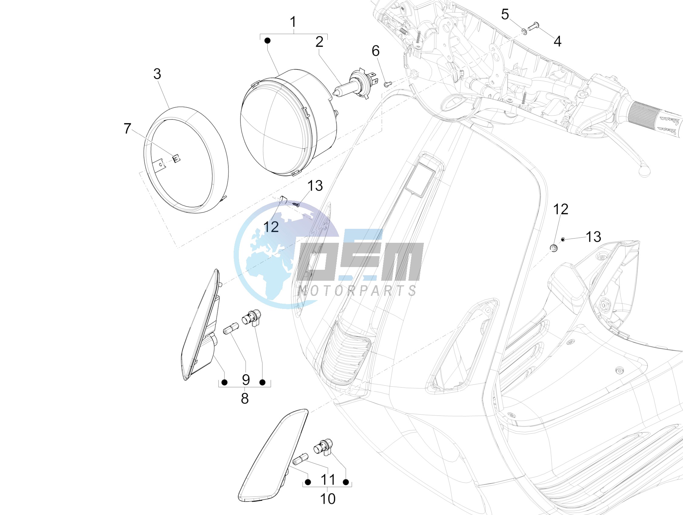 Front headlamps - Turn signal lamps