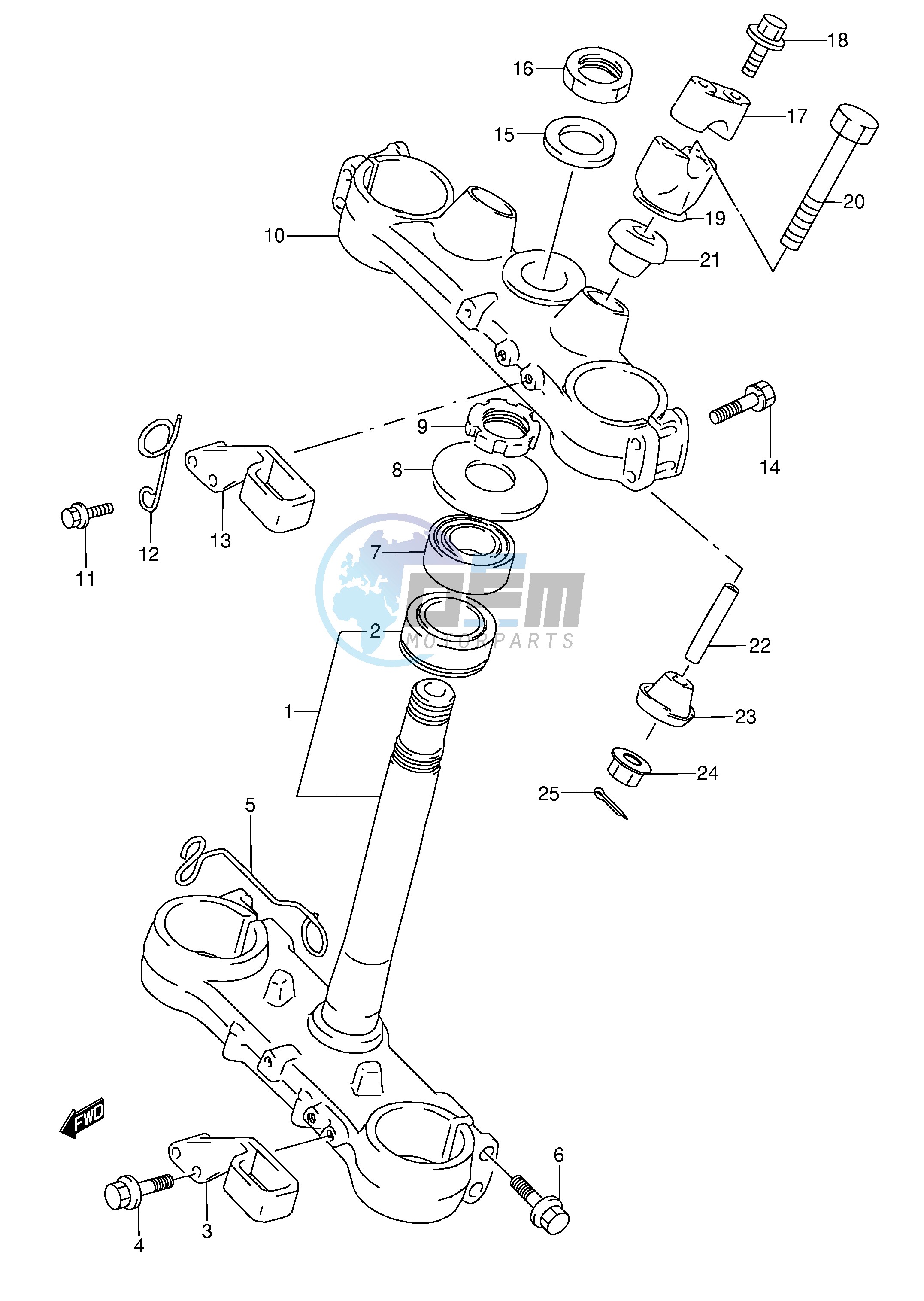 STEERING STEM (MODEL M N)