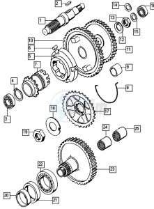 STREETMATE_25-45kmh_K8-L0 50 K8-L0 drawing Countershaft