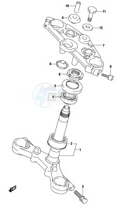 GS500 (P19) drawing STEERING STEM (GS500FK4 FUK4)