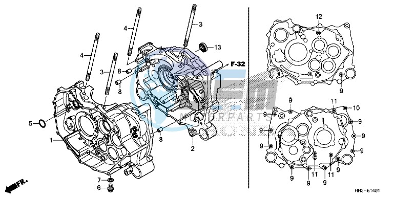 CRANKCASE (TRX420FE1/FM1/FM2/TE1/TM1)