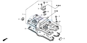 CB1300 CB1300SUPER FOUR drawing CYLINDER HEAD COVER