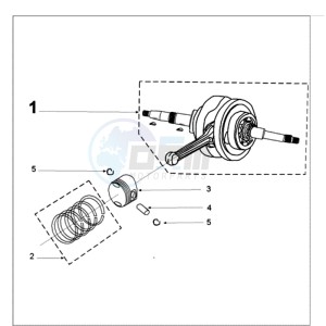 FIGHT 3 4T LE MANS drawing CRANKSHAFT AND ZUIGER