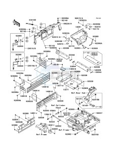 MULE 4010 TRANS 4x4 DIESEL KAF950GBF EU drawing Frame Fittings