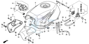 CB500 drawing FUEL TANK