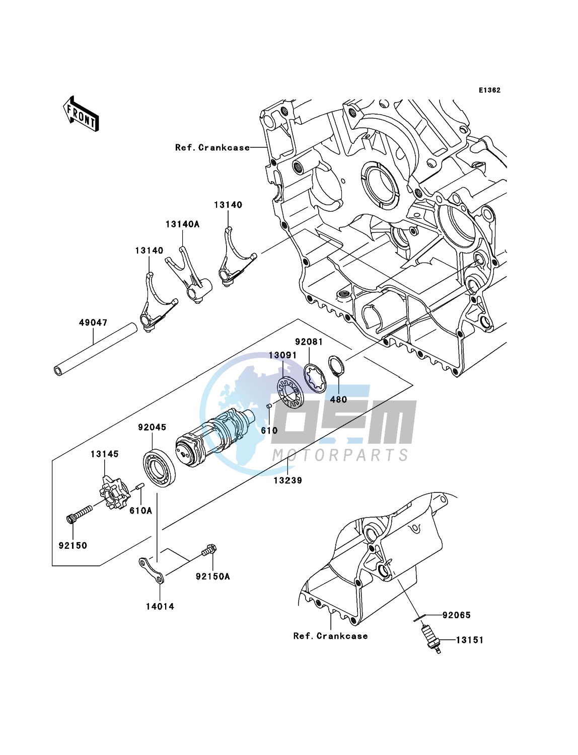 Gear Change Drum/Shift Fork(s)