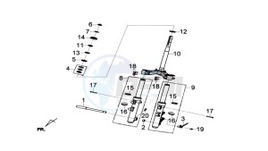 GTS 125I drawing FRONT FORK/ STEERING HEAD BEARING / FRONT FORK