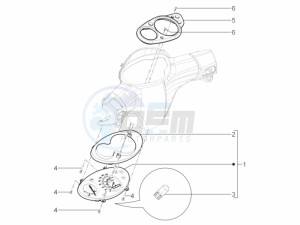 Typhoon 125 4T 2V E3 (NAFTA) drawing Meter combination - Cruscotto