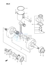 RMX250 (E3) drawing CRANKSHAFT (MODEL K)