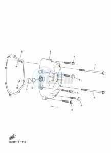 YFZ50 (BW4A) drawing CRANKCASE COVER 1