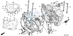 TRX500FA9 Australia - (U) drawing CRANKCASE