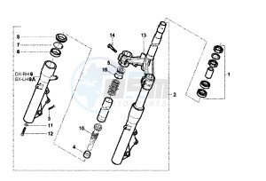 X9 EVOLUTION 250 drawing Front Fork