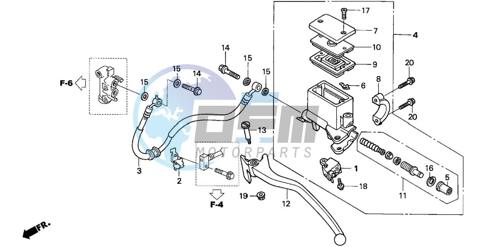 RR. BRAKE MASTER CYLINDER (NSS250X)