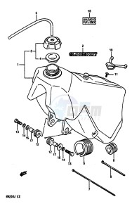 RM250 1988 drawing FUEL TANK