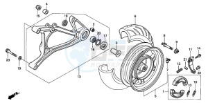 NES150 125 drawing REAR WHEEL/SWINGARM