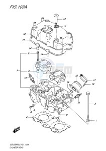 GSX-250 RA drawing CYLINDER HEAD