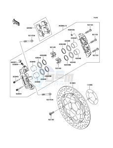 NINJA ZX-12R ZX1200B6F FR GB XX (EU ME A(FRICA) drawing Front Brake