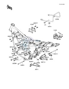 KZ 750 E (E2-E3) drawing FRAME FITTINGS -- 81 -82 KZ750-E2_E3- -