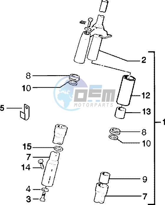 Front wheel suspension