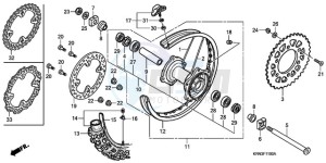 CRF250R9 Australia - (U / BLA) drawing REAR WHEEL