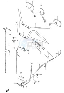 VS600GL (E2) INTRUDER drawing HANDLEBAR (MODEL V)