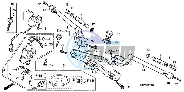 HANDLE PIPE/TOP BRIDGE